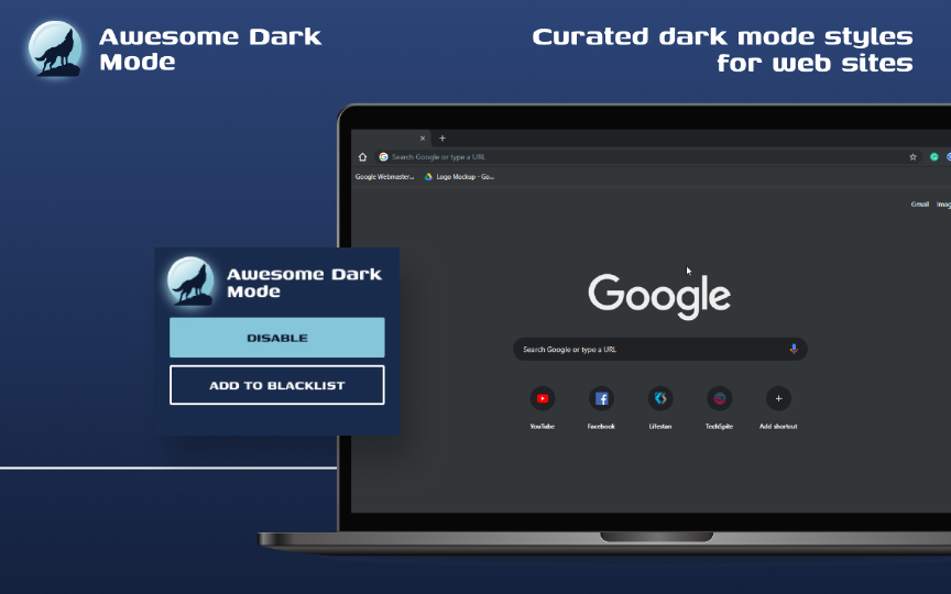 Awesome Dark Mode screenshot